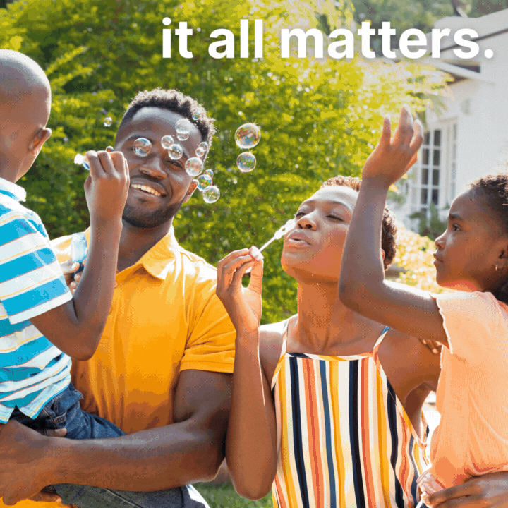 Different groups of people with it all matters in white